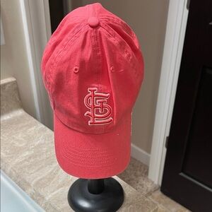 Pinkish/Candy Apple 47 Cardinals Cap with Embroidered Details.